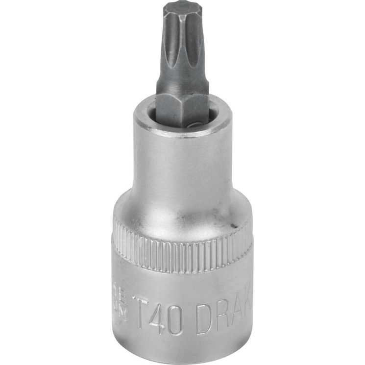 Douille tournevis 1/2 avec embout Torx T40, longueur 55 mm, DRAKKAR