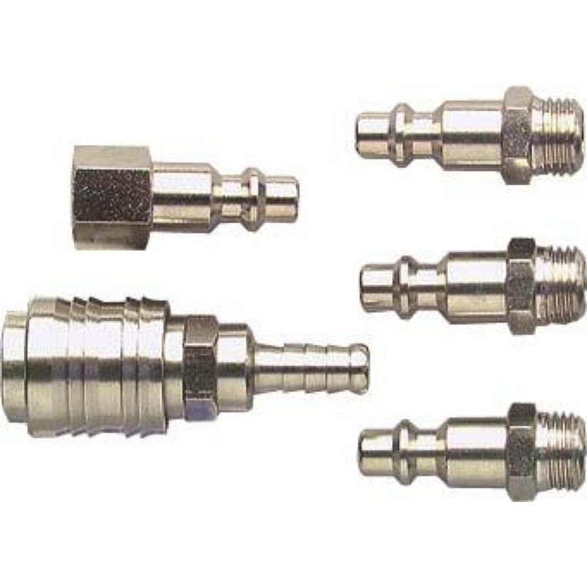 Kit 1 raccord rapides femelle pour tuyau 8 mm, avec 4 raccords rapide mâle/femelle 1/4", STILKER