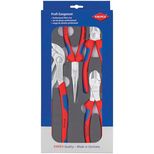 Jeu de 4 pinces Knipex: universselle, coupante, bec long, multiprise, KNIPEX, 00 20 01 V01