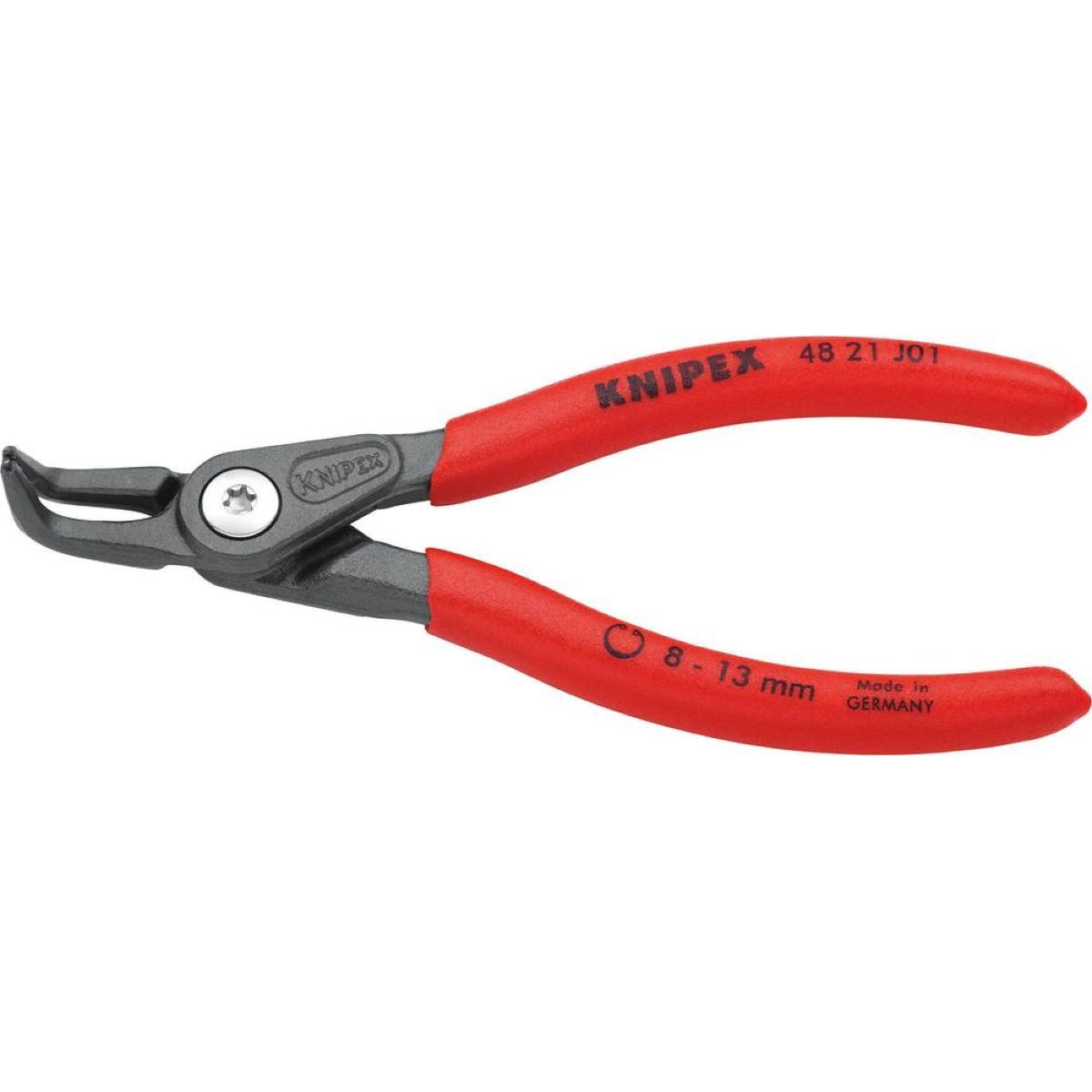 Pince de précision pointes coudées à 90° 130 mm pour circlips Ø8/13 mm, 48 21 J01, KNIPEX