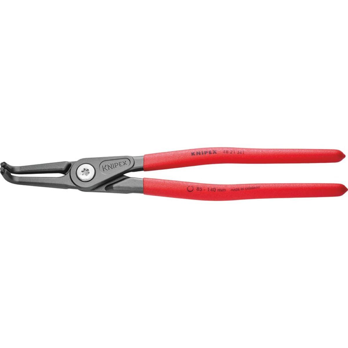 Pince de précision pointes coudées à 90° 310 mm pour circlips Ø85/140 mm, 48 21 J41, KNIPEX