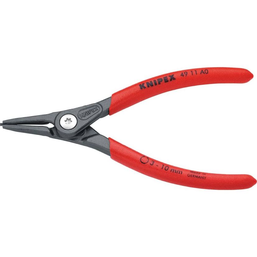 Pince de précision pointes droites 140 mm pour circlips extérieur Ø3/10 mm, 49 11 A0, KNIPEX