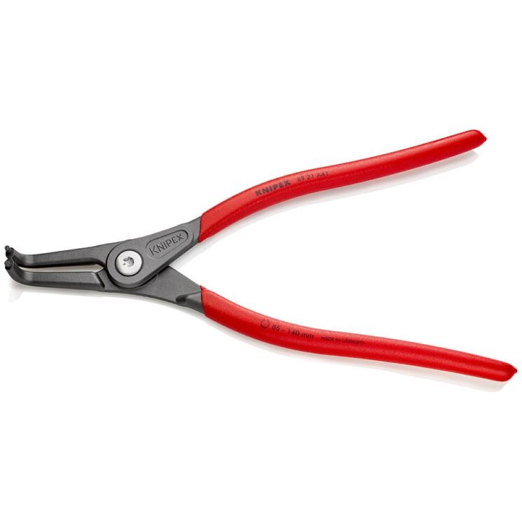 Pince de précision pointes coudées à 90° 300 mm pour circlips extérieur Ø85/140 mm, 49 21 A41, KNIPEX