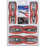 Jeu de 8 pinces pour circlips intérieurs et extérieurs Ø10-25/19-60, KNIPEX, 00 20 04 SB