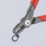 Pince de précision pointes coudées à 90° 125 mm pour circlips extérieur Ø3/10 mm, 49 21 A01, KNIPEX