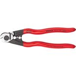 Coupe câble pour câble métalique mi-durs, capacité de coupe Ø7 mm, longueur 190 mm, KNIPEX, 95 61 190