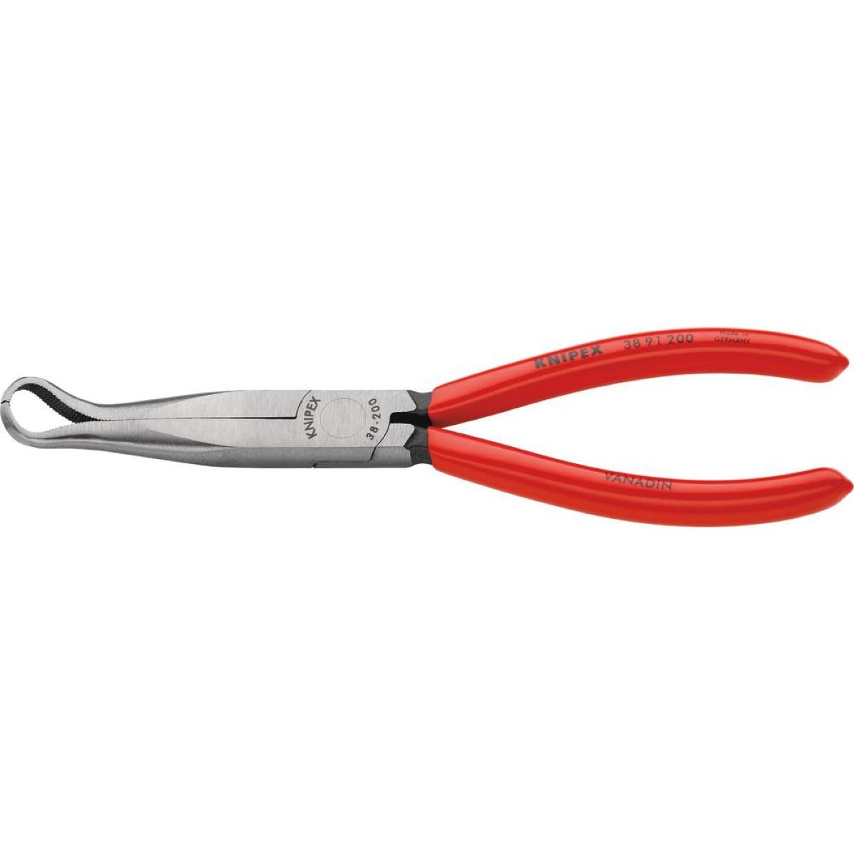 Pince droite pour cosse de bougie et pièces rondes, longueur 200 mm, KNIPEX, 38 91 200