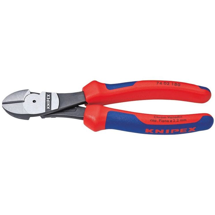 Pince coupante à forte démultiplication, diamètre du fil 2,5/3/4,2 mm, longueur 200 mm, KNIPEX, 74 02 200