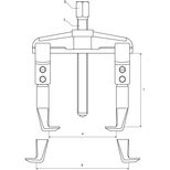 Extracteur 2 griffes, intérieur de 25 à 130 mm / extérieur de 80 à 180 mm, capacité 5 tonnes, STILKER