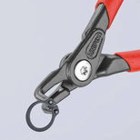 Pince de précision pointes coudées à 90° pour circlips extérieurs, Ø10-25 mm, longueur 130 mm, KNIPEX, 49 21 A11 SB