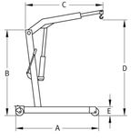 Grue d'atelier fixe 1000 Kg, DRAKKAR