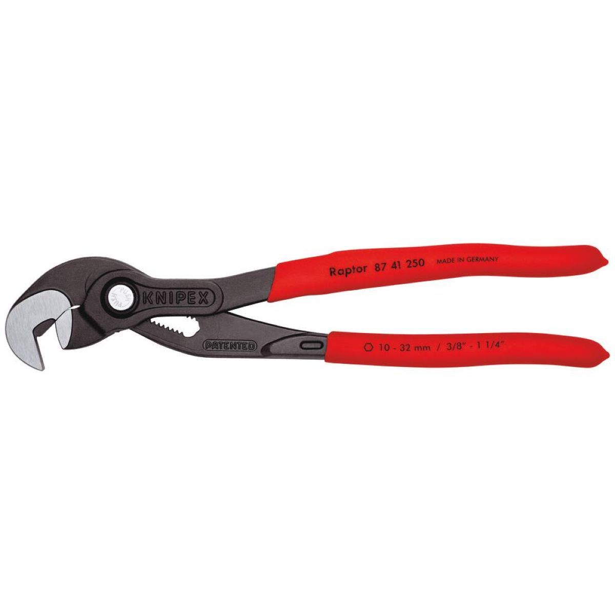 Clé ajustable, capacité de serrage sur écrou 10-32 mm, réglage 15, KNIPEX, 87 41 250