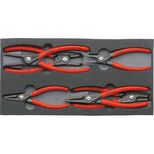 Lot de 6 pinces pour circlips intérieur et extérieur, 330x32x165 mm, KNIPEX, 00 20 01 V02