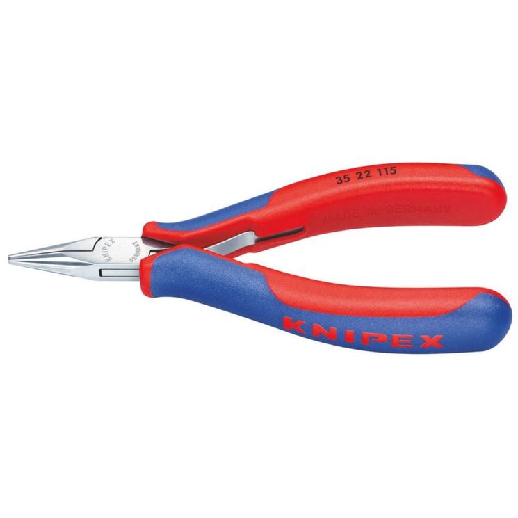 Pince de préhension pour l´électronique - mâchoires demi-rondes, longueur 22,5 mm, KNIPEX, 35 22 115 SB