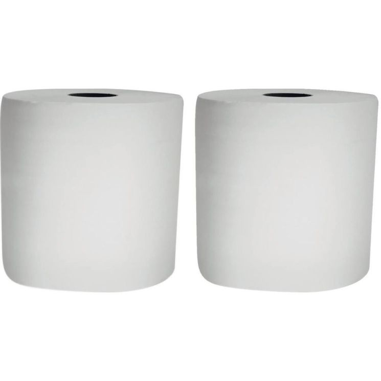 Lot de 2 bobines essuie mains 21x30 ouate blanche