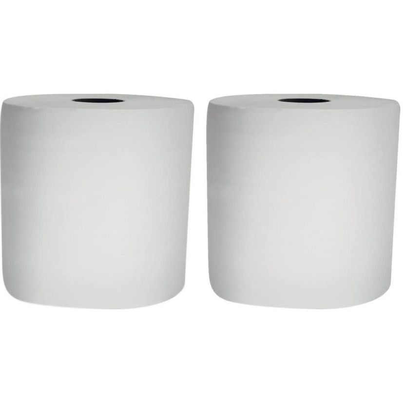 Lot de 2 bobines essuie mains 21x30 ouate blanche