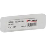 Lot de 3 tarauds métaux HSS 3 passes M3 à M20