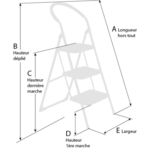 Escabeau aluminium / acier sans porte outils, de 3 à 6 marches, STILKER