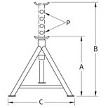 Chandelle à goupille de 2 à 8T, structure acier, COMPAC