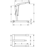 Grue d´atelier fixe 1500 Kg, Compac