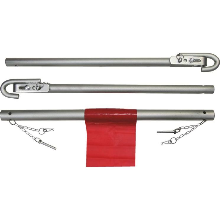 Barre de remorquage 2T, 3 parties Ø27 mm X 1,835 mètres avec fanion rouge pour véhicules légers, STILKER