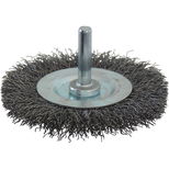 Brosse circulaire sur tige Ø 75mm, hauteur 10mm, épaisseur du fil acier 0,35mm, DRAKKAR