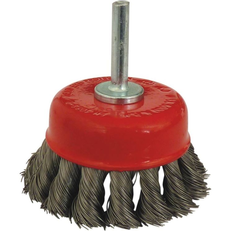 Brosse circulaire mèches torsadées sur tige Ø 70mm, épaisseur du fil acier 0,50mm, DRAKKAR