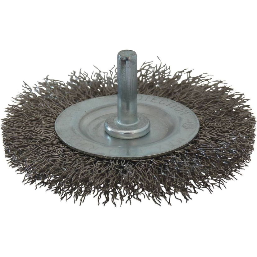 Brosse circulaire sur tige Ø 75mm, hauteur 10mm, épaisseur du fil inox 0,30mm, DRAKKAR