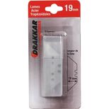 Lot de 5 lames acier de 19mm, trapézoïdales, DRAKKAR