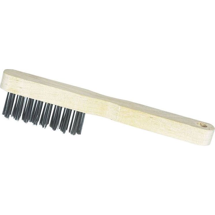 Brosse à bougie, fil en acier trempé 0,25 mm, 3 rangs, longueur 185 mm, largeur 20 mm