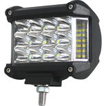 Phare de travail carré LED aluminium 18W 2200LM, éclairage de face et d'un seul côté