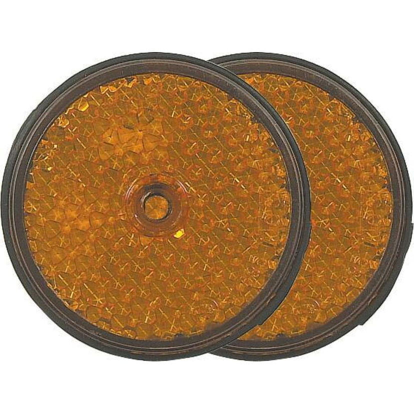 Catadioptre rond à fixer orange, diamètre 60 mm, par 2