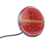 Feu arrière rond LED 12/24V 3 fonctions dynamique, droit, Homologué R6 – R7 – R10