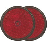 Lot de 2 catadioptres rond Ø60 mm rouge à fixer