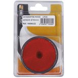 Lot de 2 catadioptres rond Ø60 mm rouge à fixer