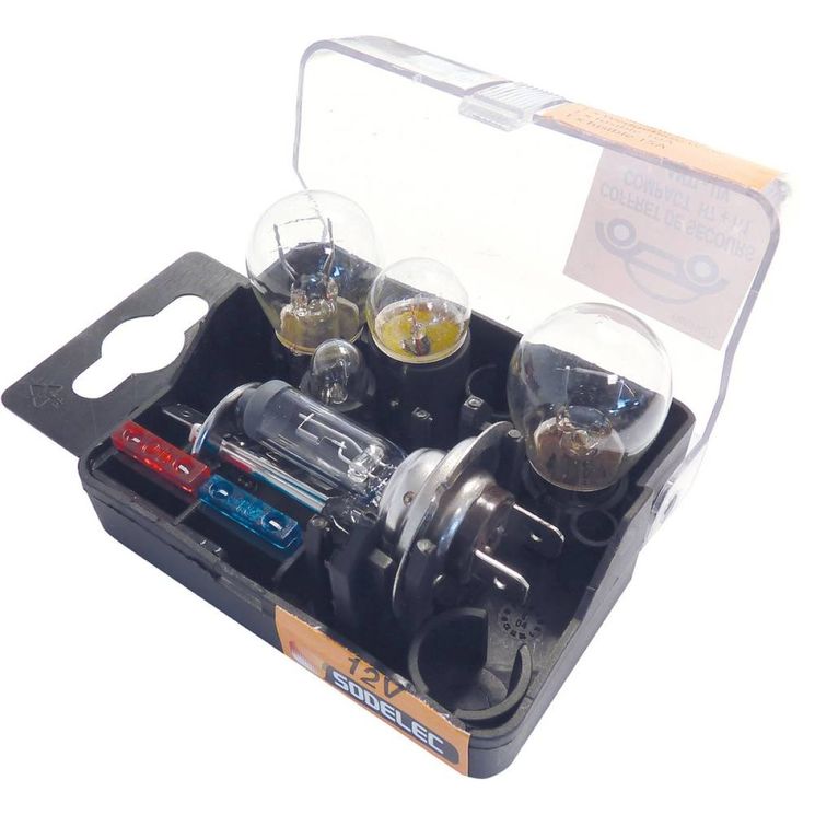 Coffret de 6 ampoules et 2 fusibles H1/H7 12V, LUMI TRACK