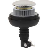 Gyrophare LED double flash 12/24V, sur tige flexible, homologué R65-R10