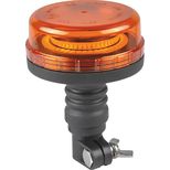 Gyrophare 45 LED extra plat sur tige 20W, double flash, bitension 12/24V, homologué R65-R10