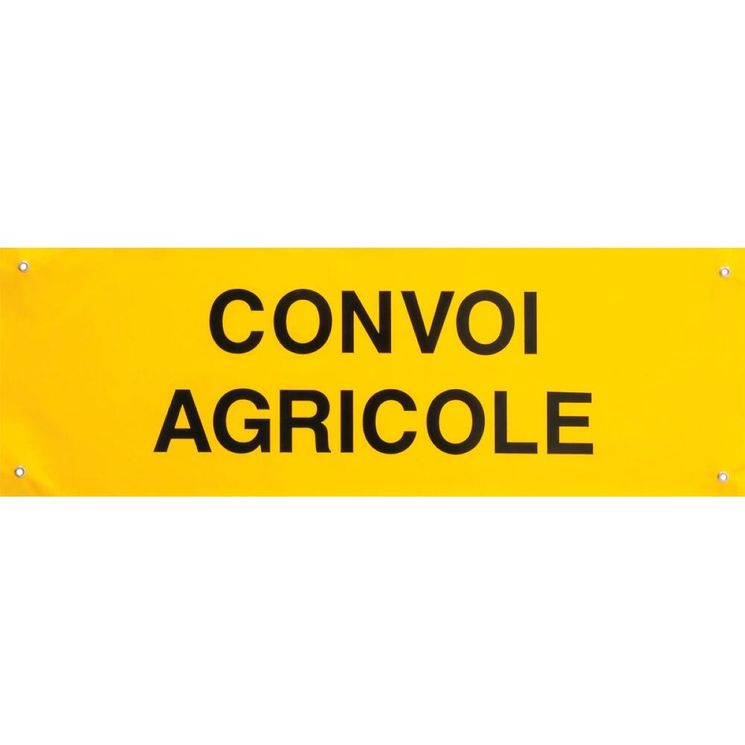 Bâche "CONVOI AGRICOLE" 1200x400 mm avec œillets, simple face