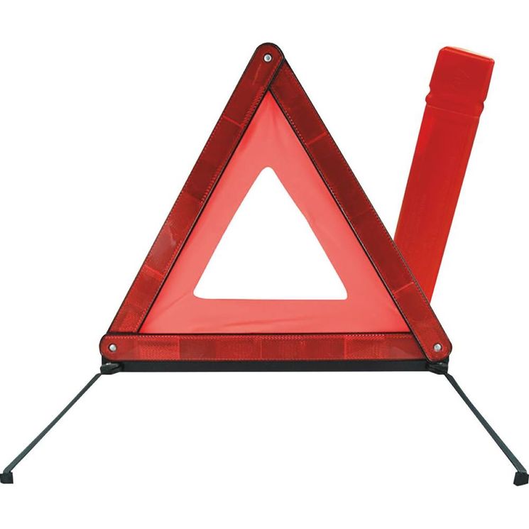 Triangle de présignalisation avec réflecteur rigide, 425x345mm, conforme aux Normes Européennes