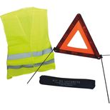 Kit de sécurité - triangle et gilet fluo XL, normes européennes