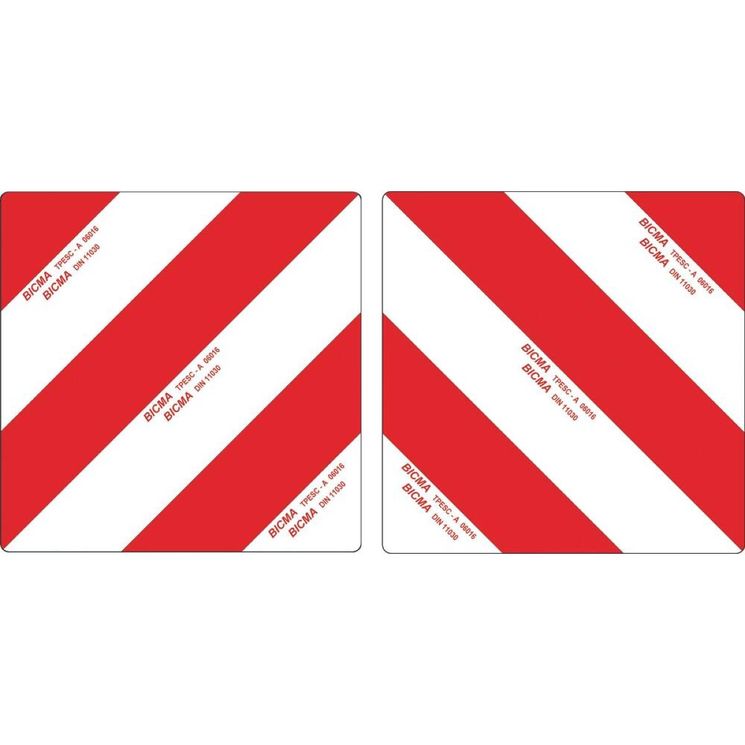 Lot de 2 panneaux de signalisation réfléchissant 423x423 mm, double face