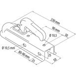 Tête d'attelage remorque PTAC 750kg, carré 50mm, pour boule de Ø 50mm, AL-KO