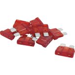 Lot de 10 fusibles enfichables standard rouge 10A