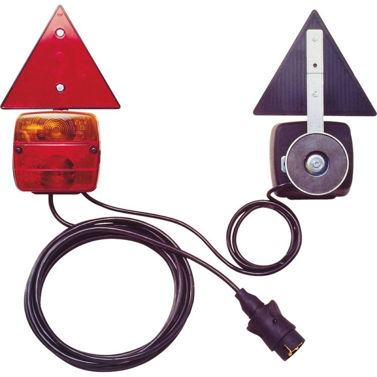 Kit de signalisation magnétique avec triangle, entre feux 2,50 mètres, câble 7,50 mètres