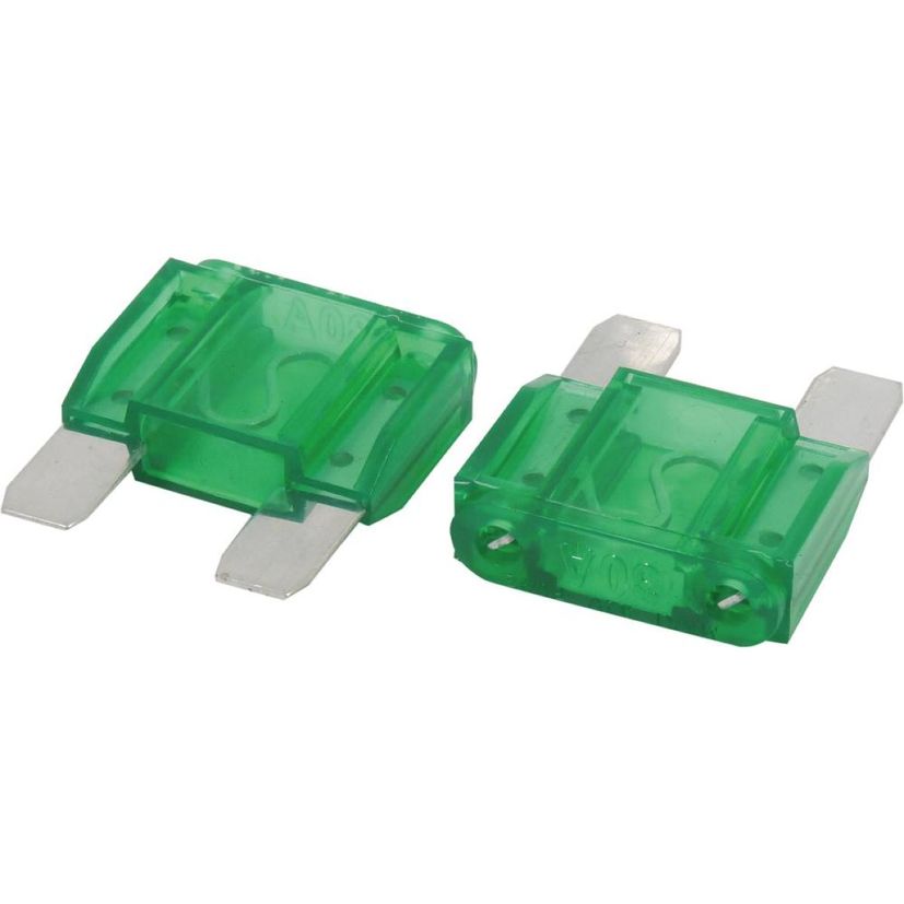 Lot de 2 maxi-fusibles enfichables vert 30A