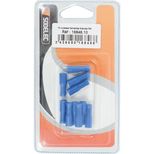 Lot de 10 cosses rondes femelle isolées bleue M4, pour fil 1 à 2,5mm²