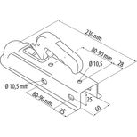 Tête d'attelage remorque PTAC 750kg, carré 60mm, pour boule de Ø 50mm, AL-KO