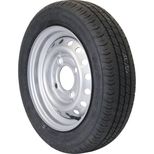 Roue complète 145/70R13, charge maxi 74N (375kg à 140km/h), 4 trous entraxe 130mm, moyeu 85mm