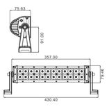 Barre d´éclairage 24 LED 72W lumens 4800Lm